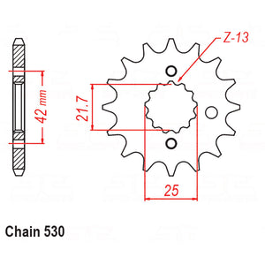 Front Sprocket With Rubber Cush 15T 530P