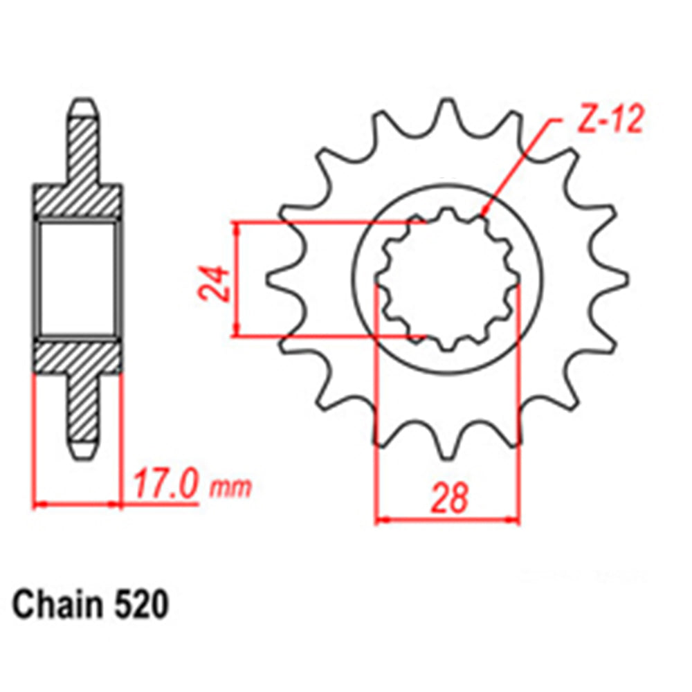 Front Sprocket HONDA 520*