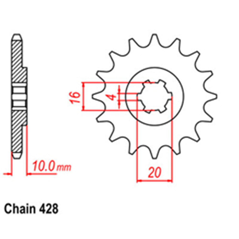 Front Sprocket HYOSUNG 428*