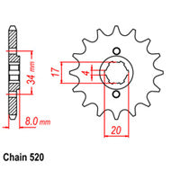 Front Sprocket HONDA 520*