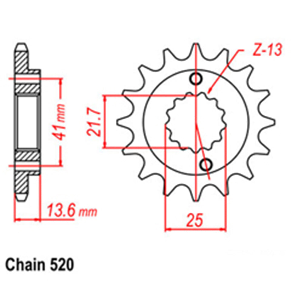 Front Sprocket HONDA KAWASAKI 520
