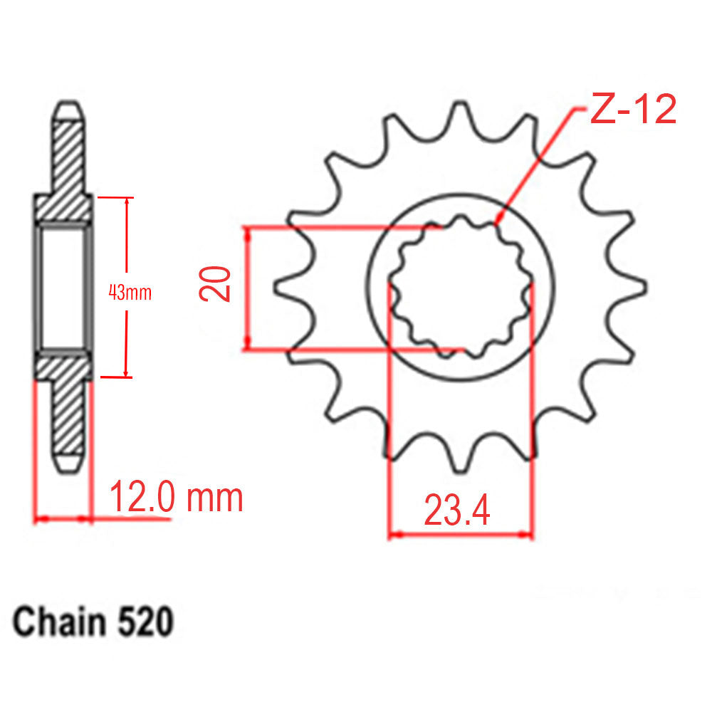 Front Sprocket HONDA 520