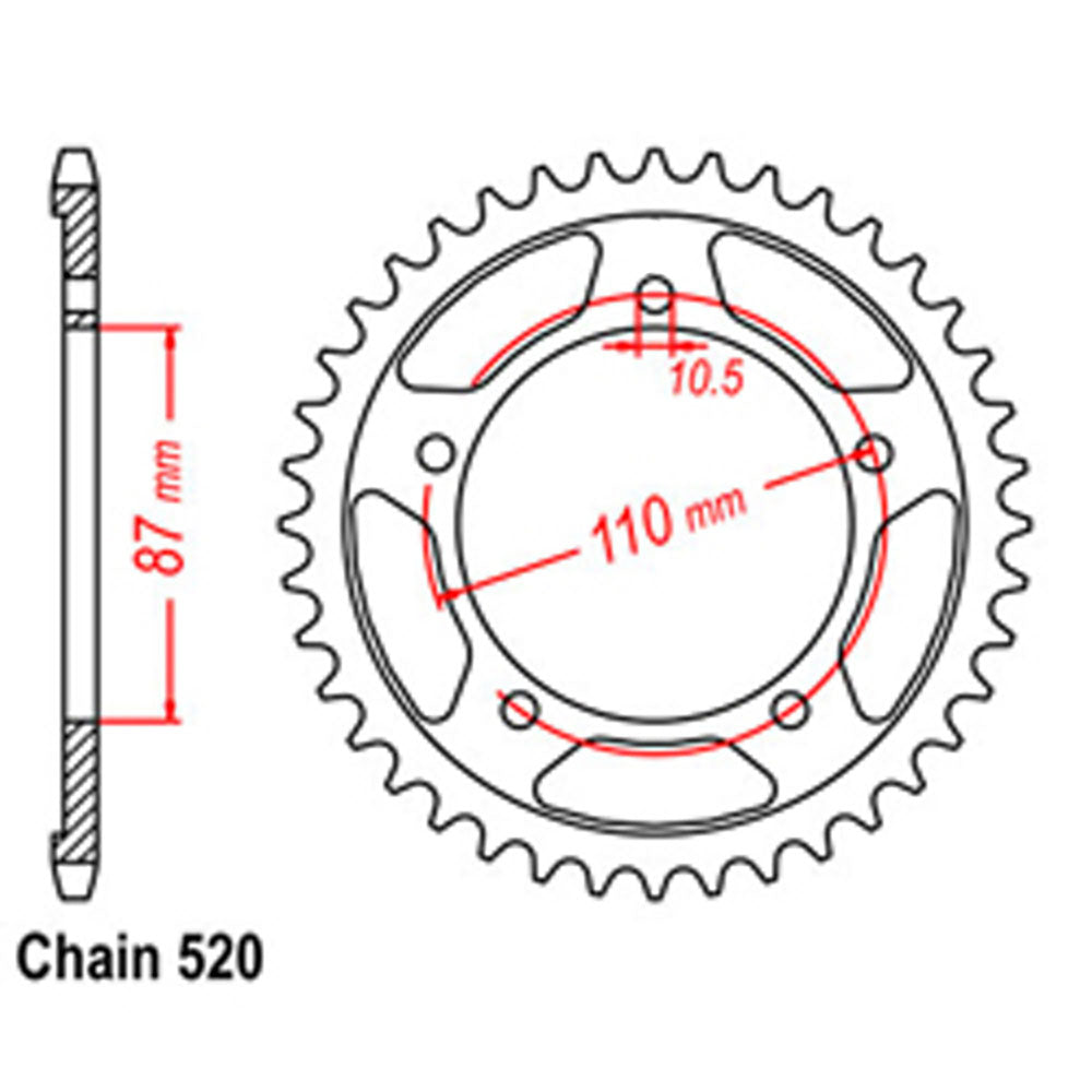 Rear Sprocket SUZUKI 520
