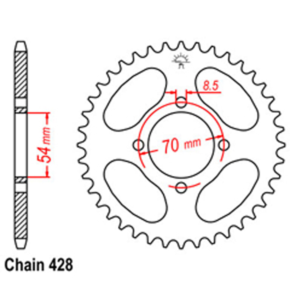 Rear Sprocket HONDA 428
