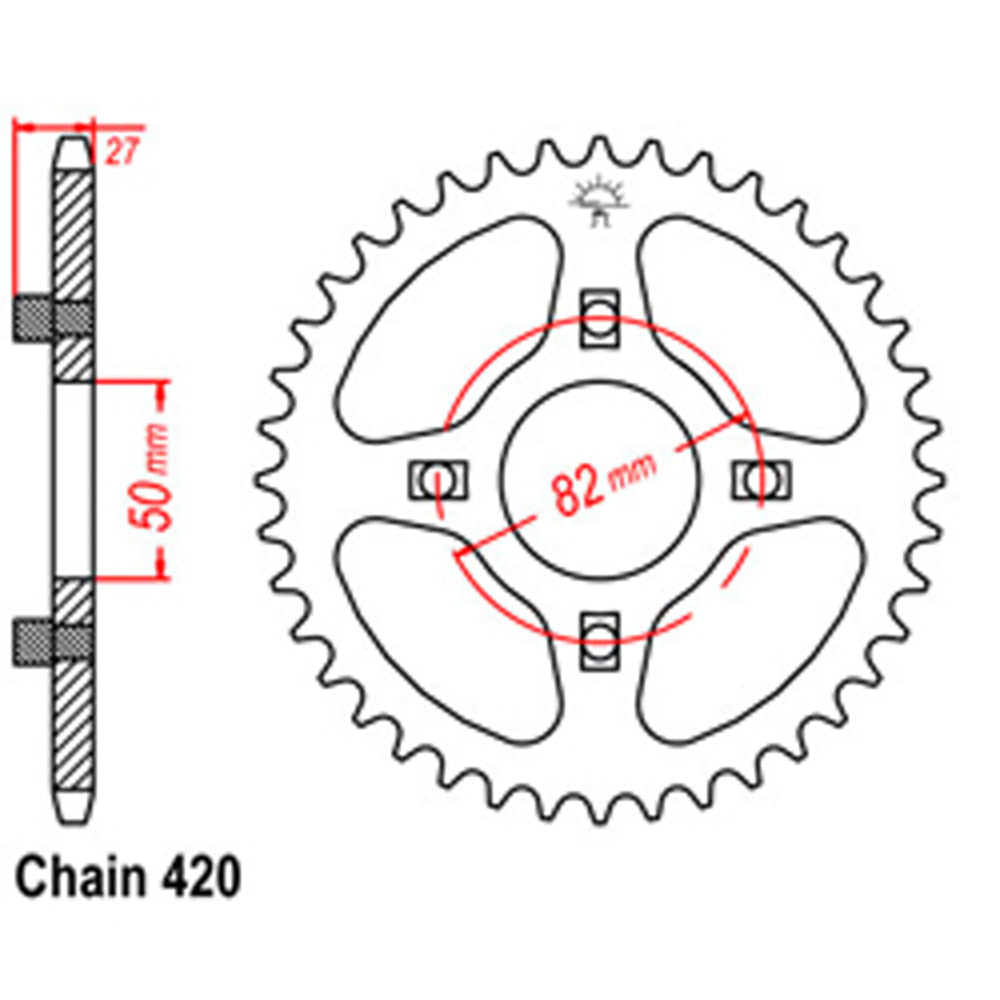 Rear Sprocket HONDA 420