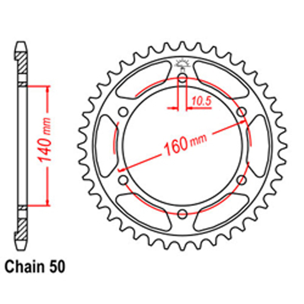 Rear Sprocket KAWASAKI 530