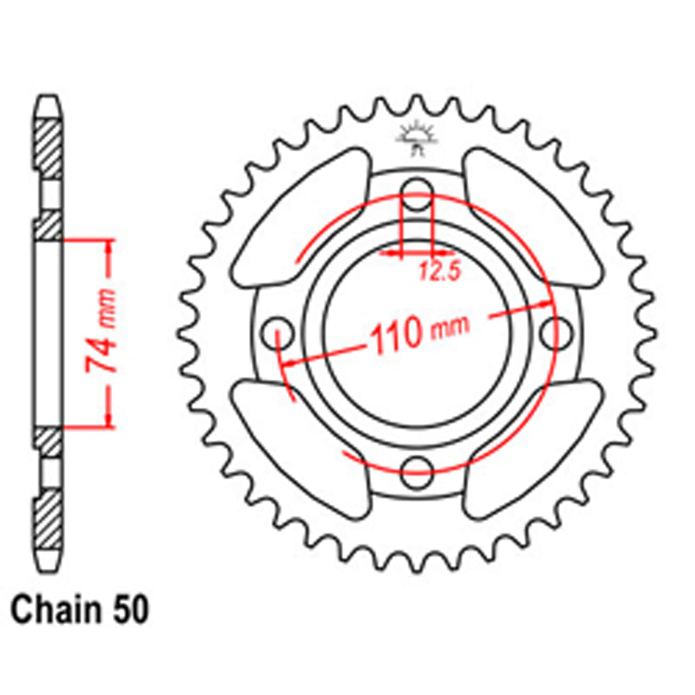 Rear Sprocket YAMAHA 530*