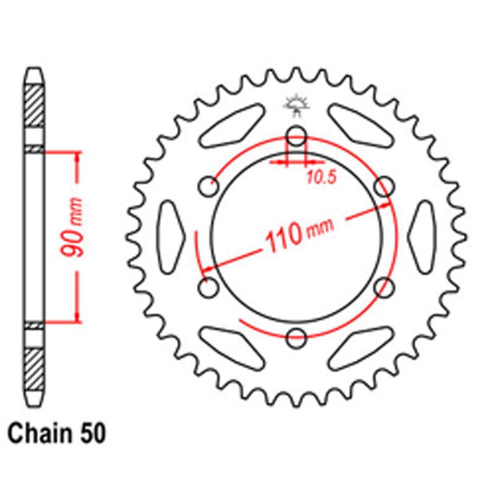 Rear Sprocket YAMAHA 530*