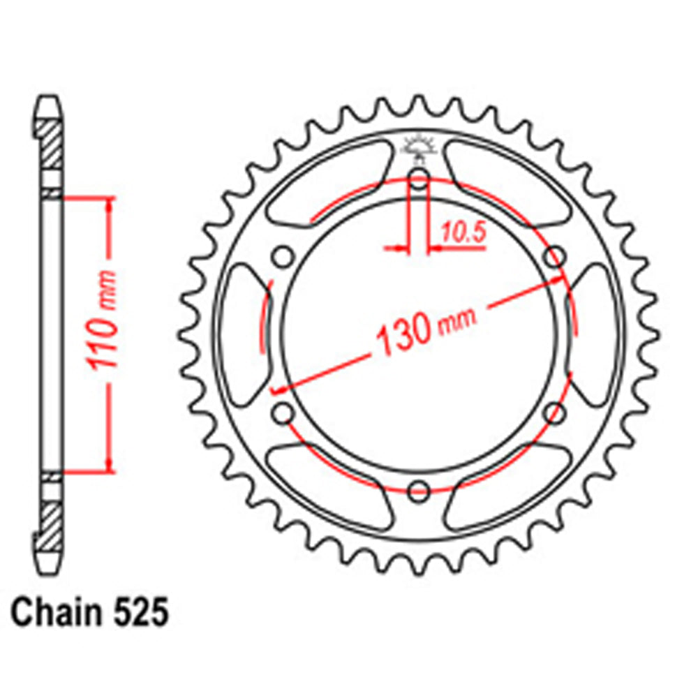 Rear Sprocket YAMAHA 525