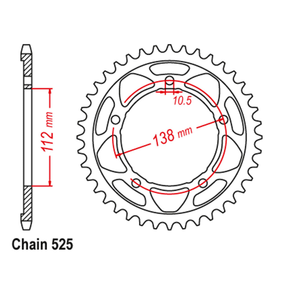 Rear Sprocket YAMAHA 525