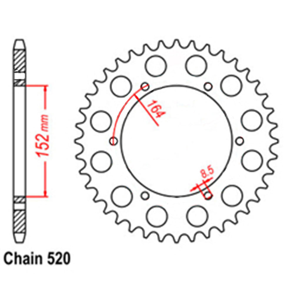 Rear Sprocket YAMAHA 520