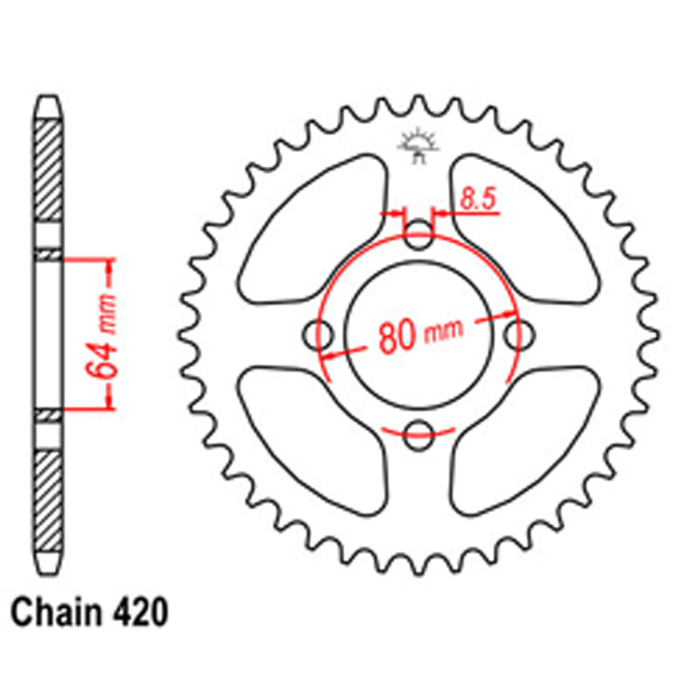 Rear Sprocket YAMAHA 420*