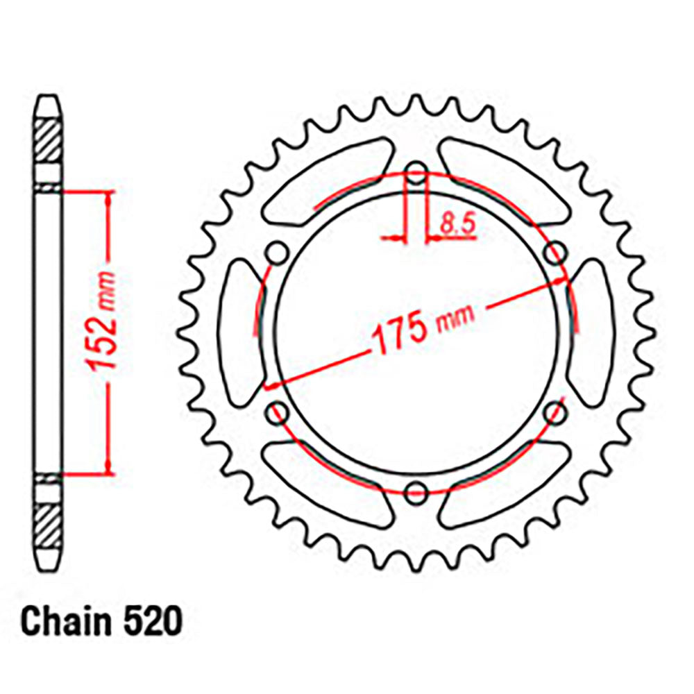 Rear Sprocket YAMAHA 520