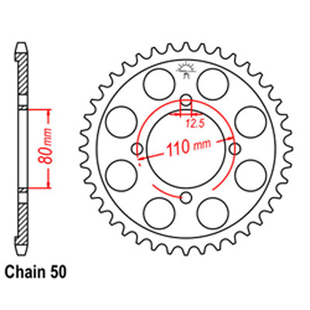 Rear Sprocket HONDA 530