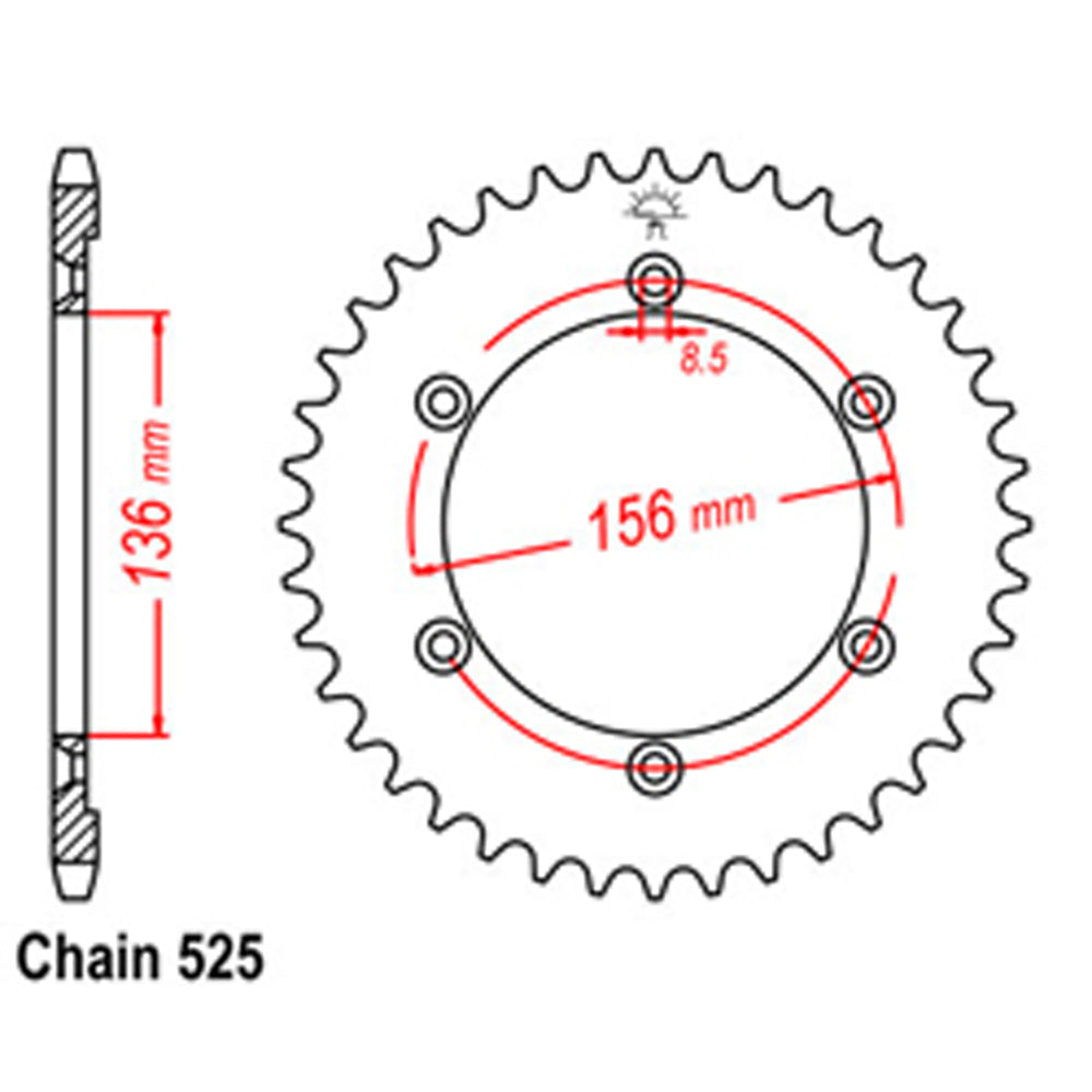 Rear Sprocket SUZUKI 525
