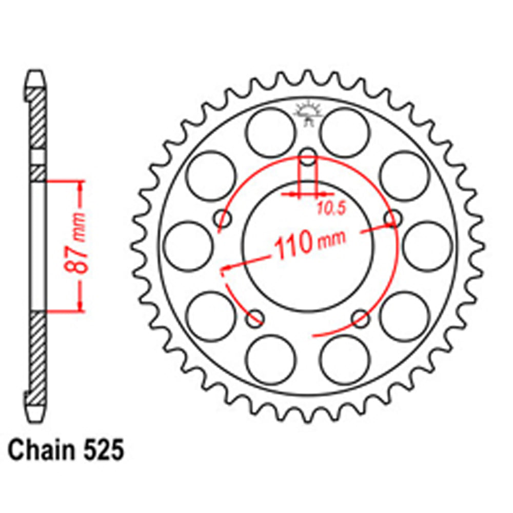 Rear Sprocket SUZUKI 525