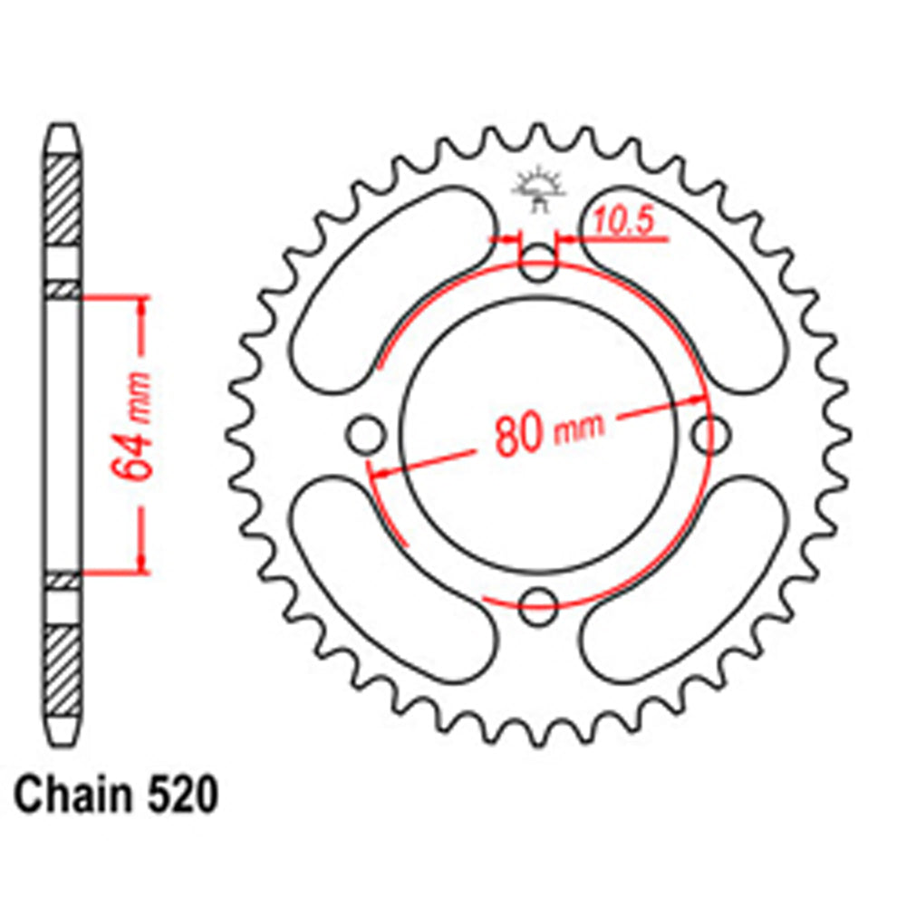 Rear Sprocket YAMAHA 520