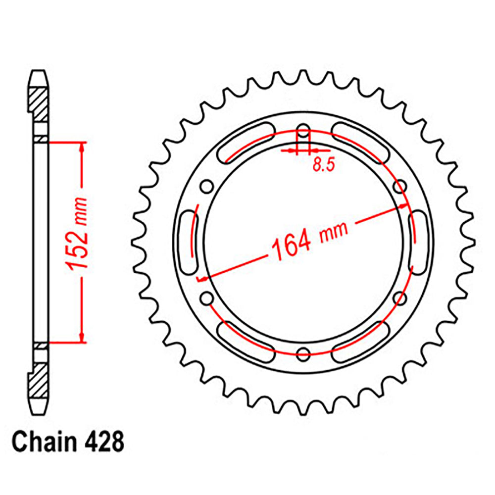 Rear Sprocket YAMAHA 428