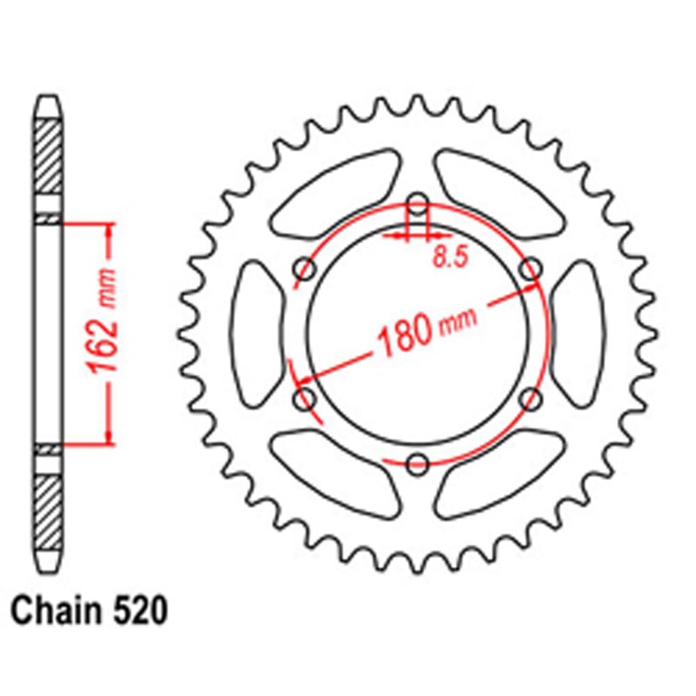 Rear Sprocket SUZUKI 520*
