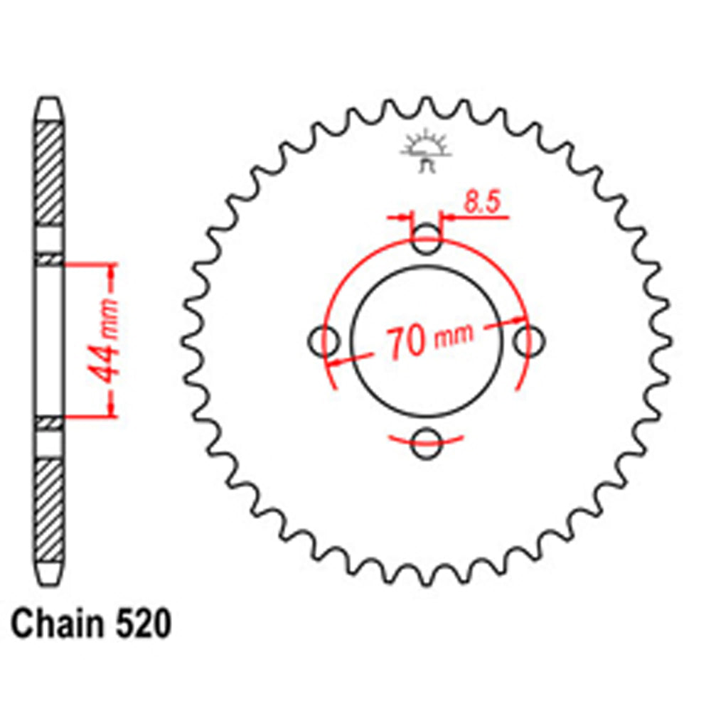 Rear Sprocket SUZUKI 520