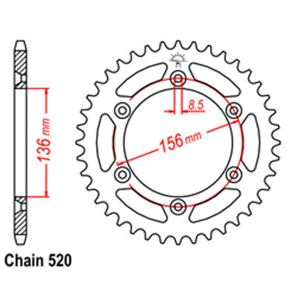 Rear Sprocket SUZUKI 520