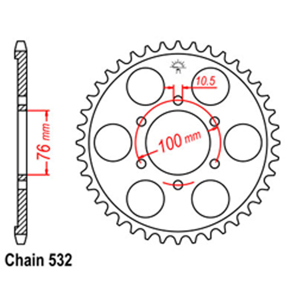 Rear Sprocket SUZUKI 532*