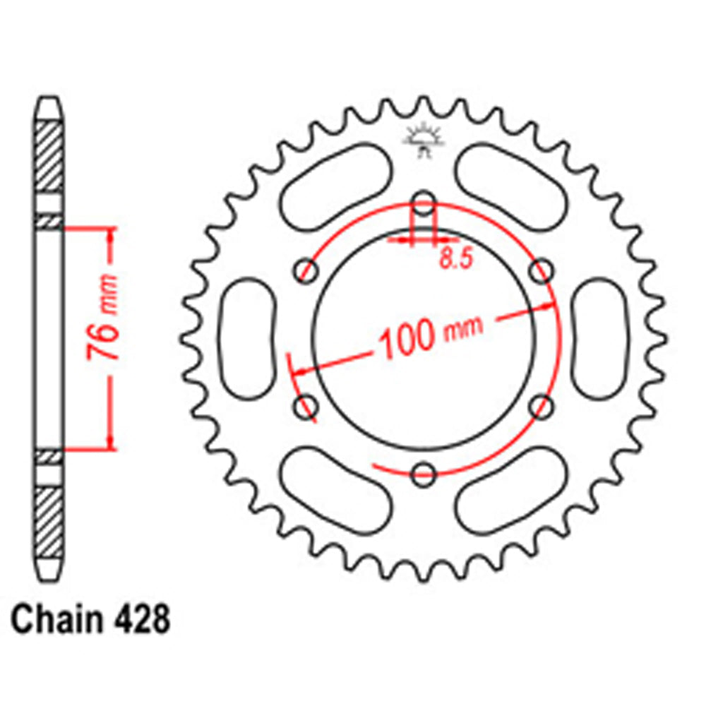 Rear Sprocket YAMAHA 428
