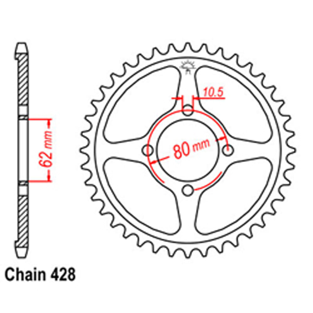 Rear Sprocket YAMAHA 428