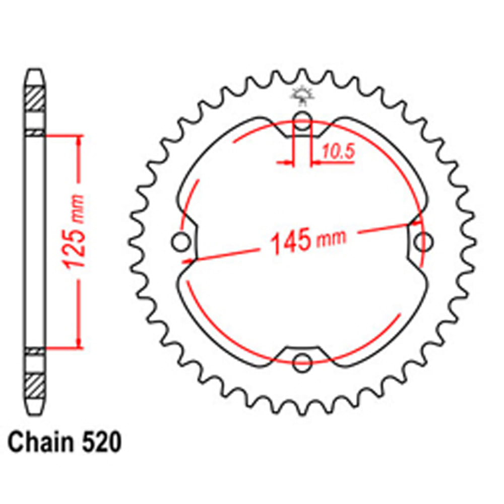 Rear Sprocket YAMAHA 520