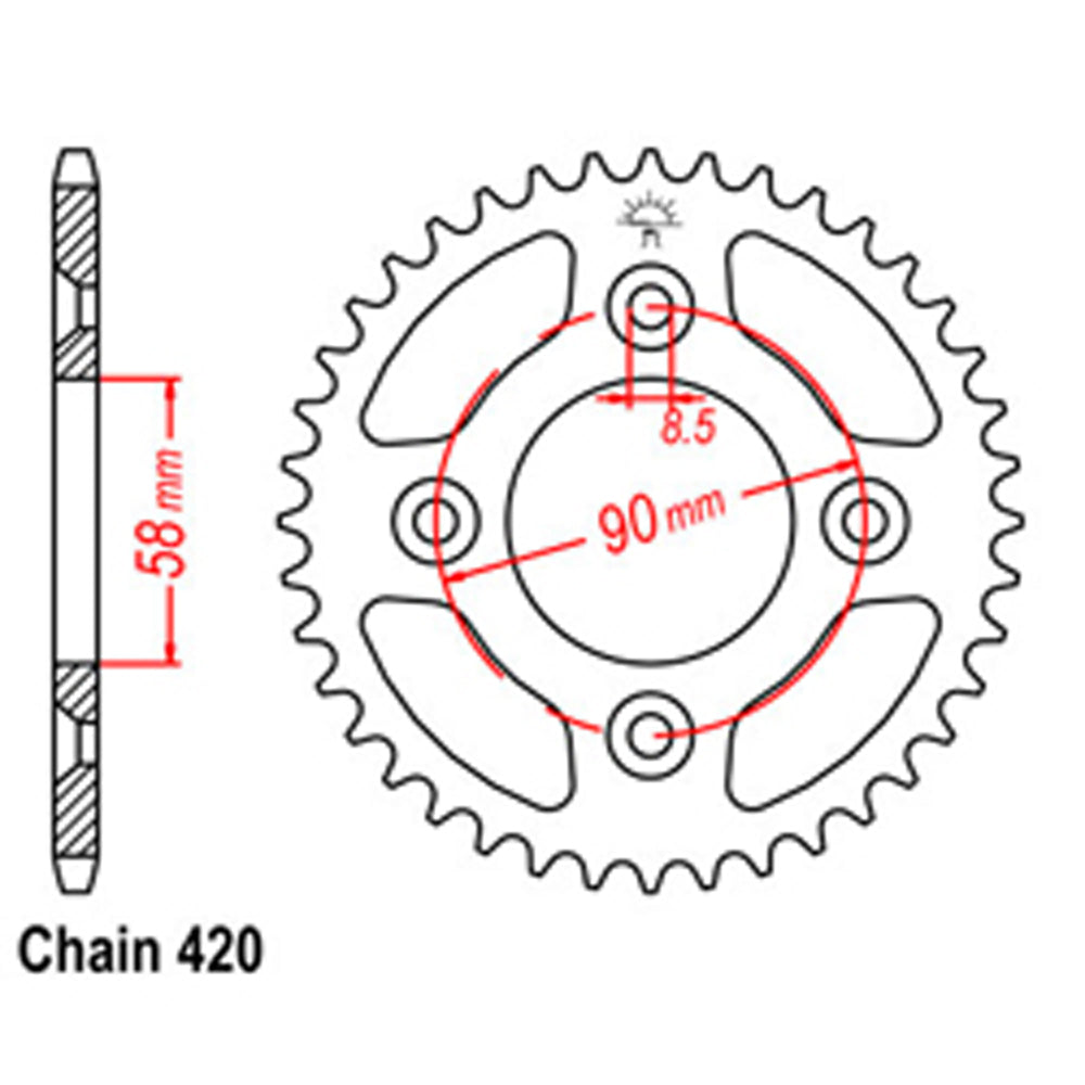 Rear Sprocket HONDA 420