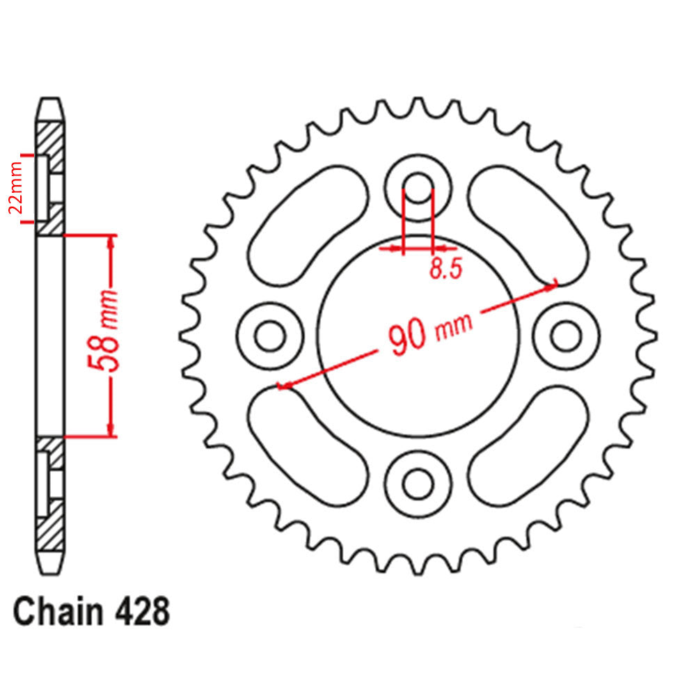Rear Sprocket HONDA 428