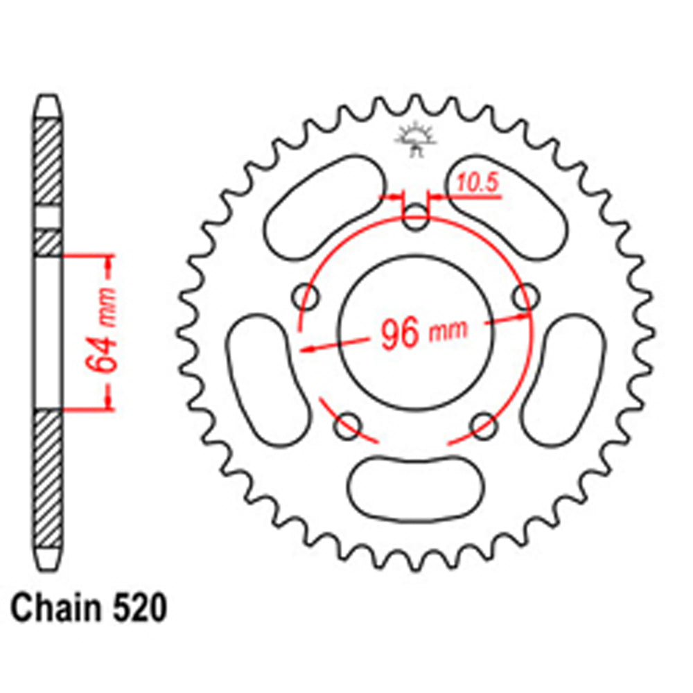Rear Sprocket HONDA 520*