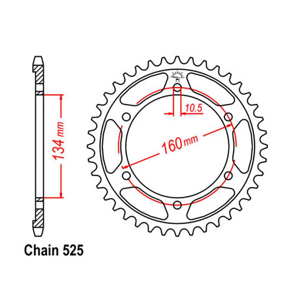 Rear Sprocket HONDA 525