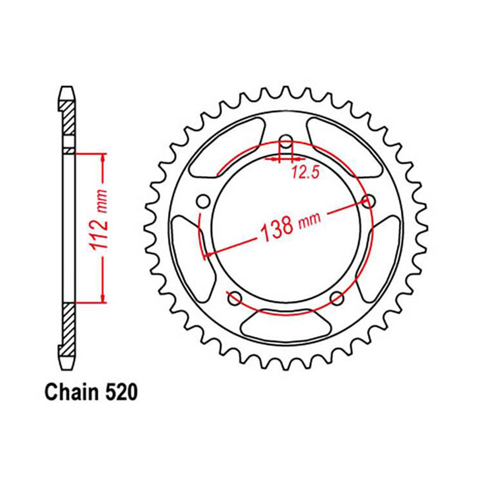 Rear Sprocket HONDA 520