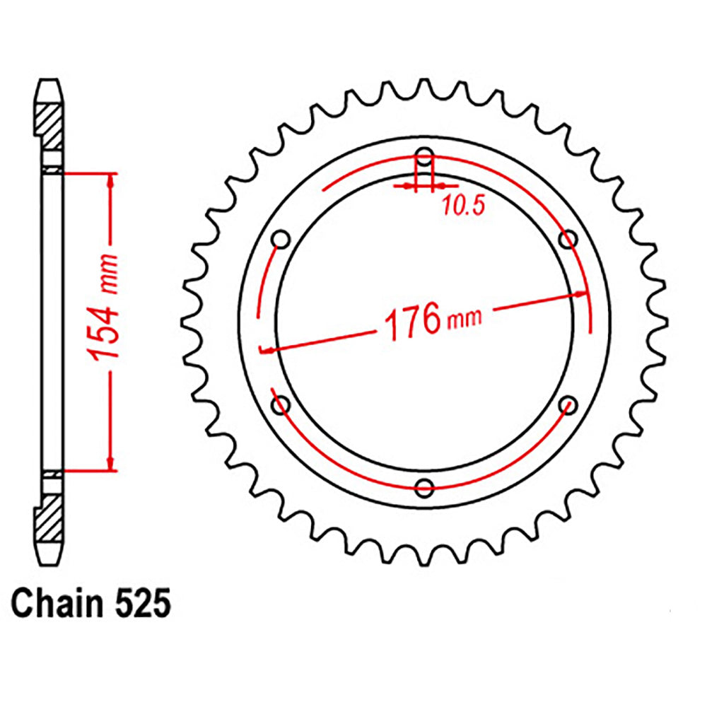 Rear Sprocket HONDA 525
