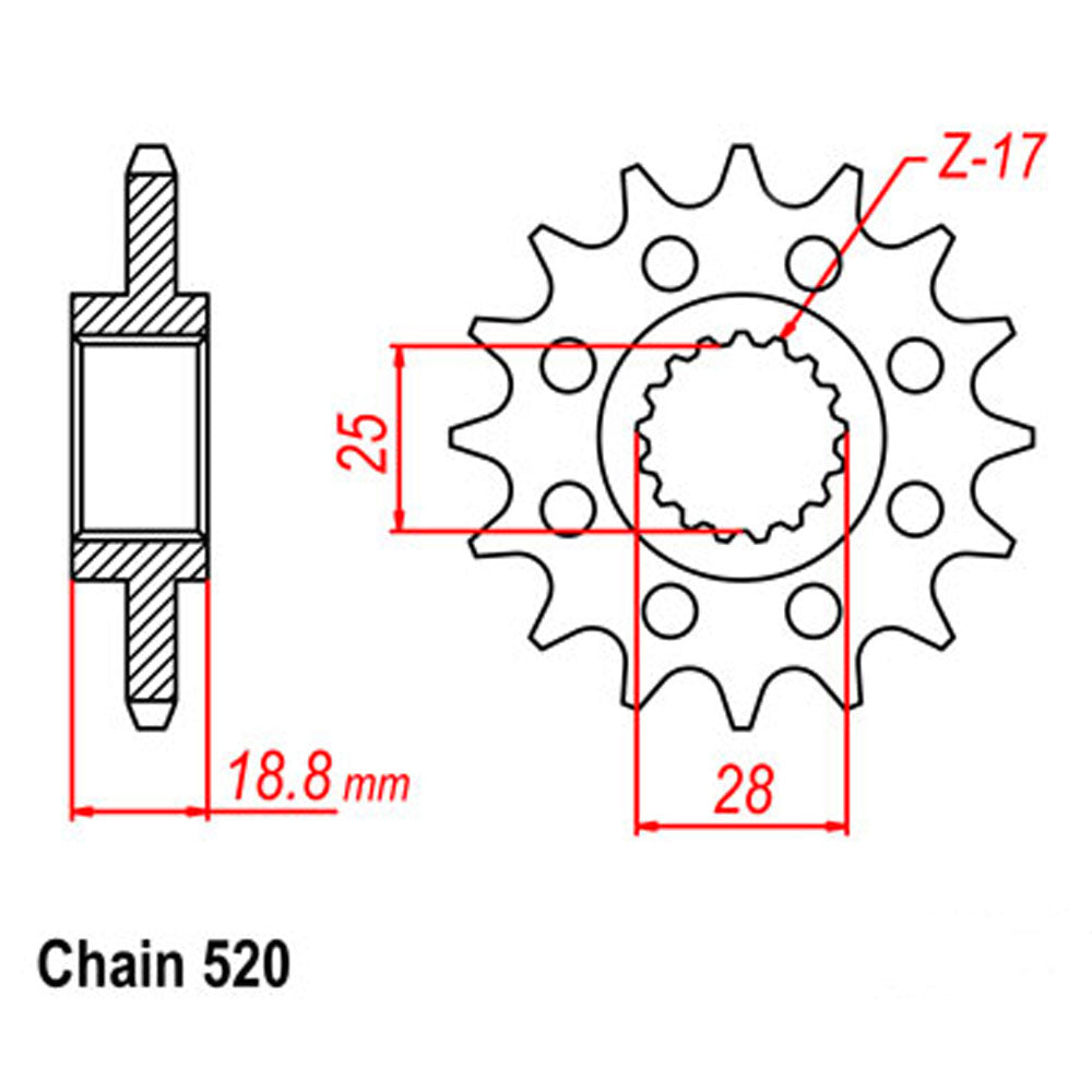 Front Sprocket APRILIA 520