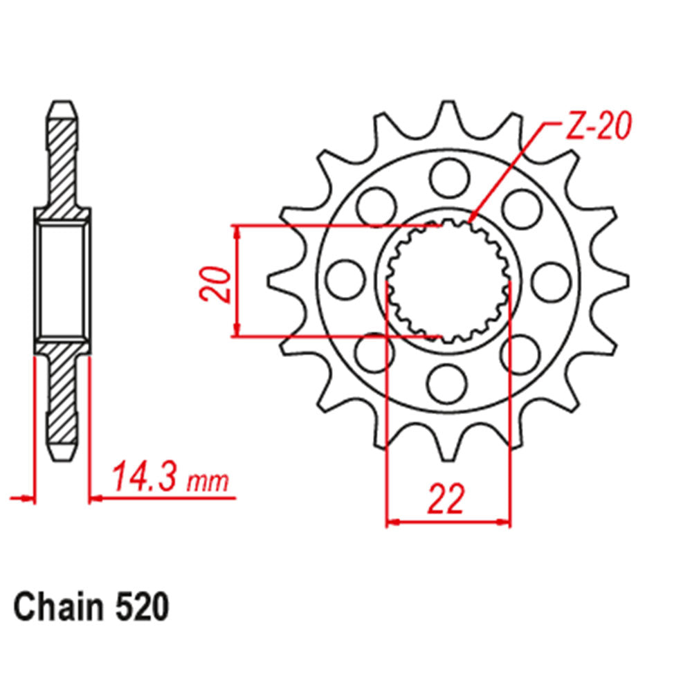 Front Sprocket BMW 520