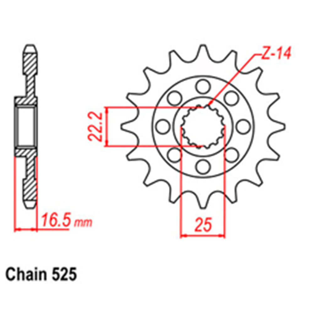 Front Sprocket DUCATI 525