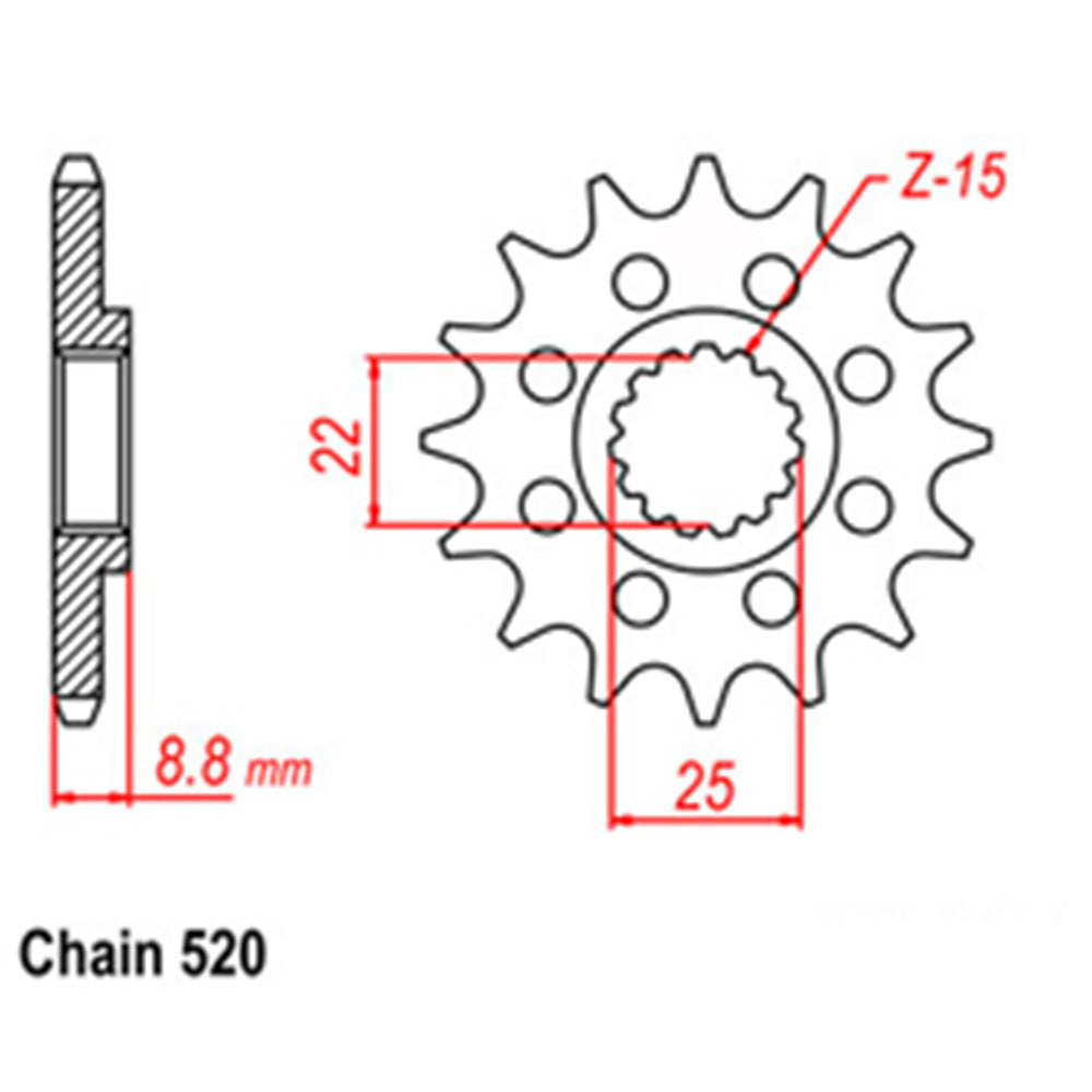 Front Sprocket With Rubber Cush 13T 520P