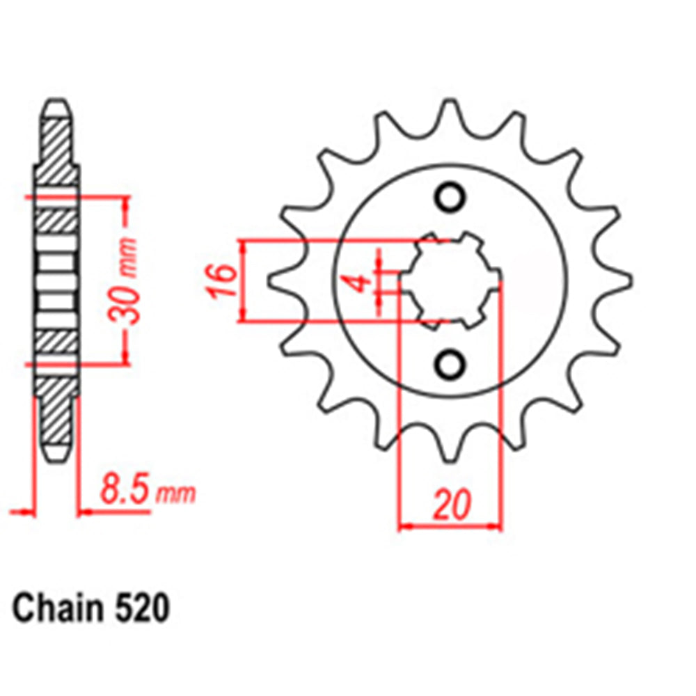 Front Sprocket HUSQVARNA 520*