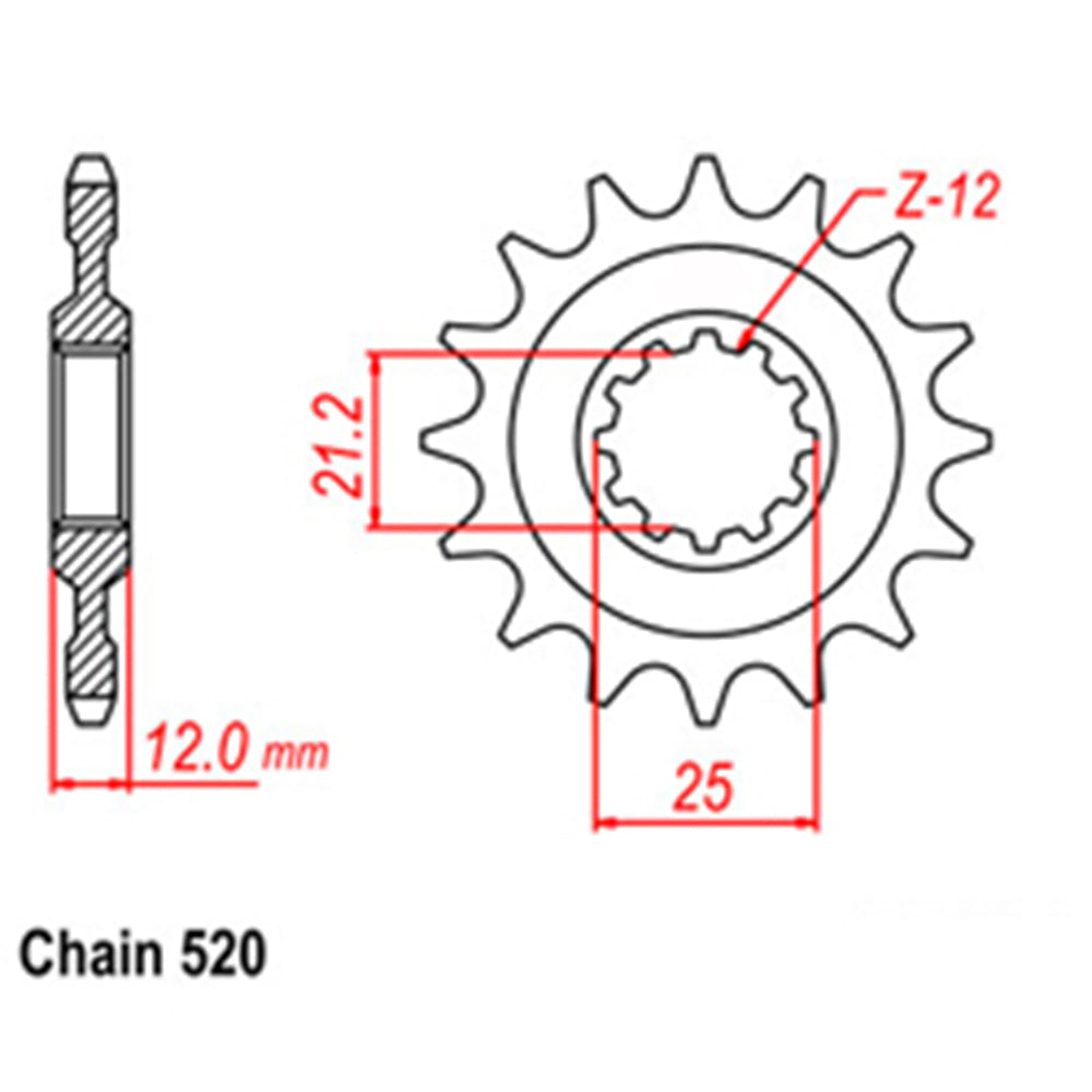 Front Sprocket HUSQVARNA 520