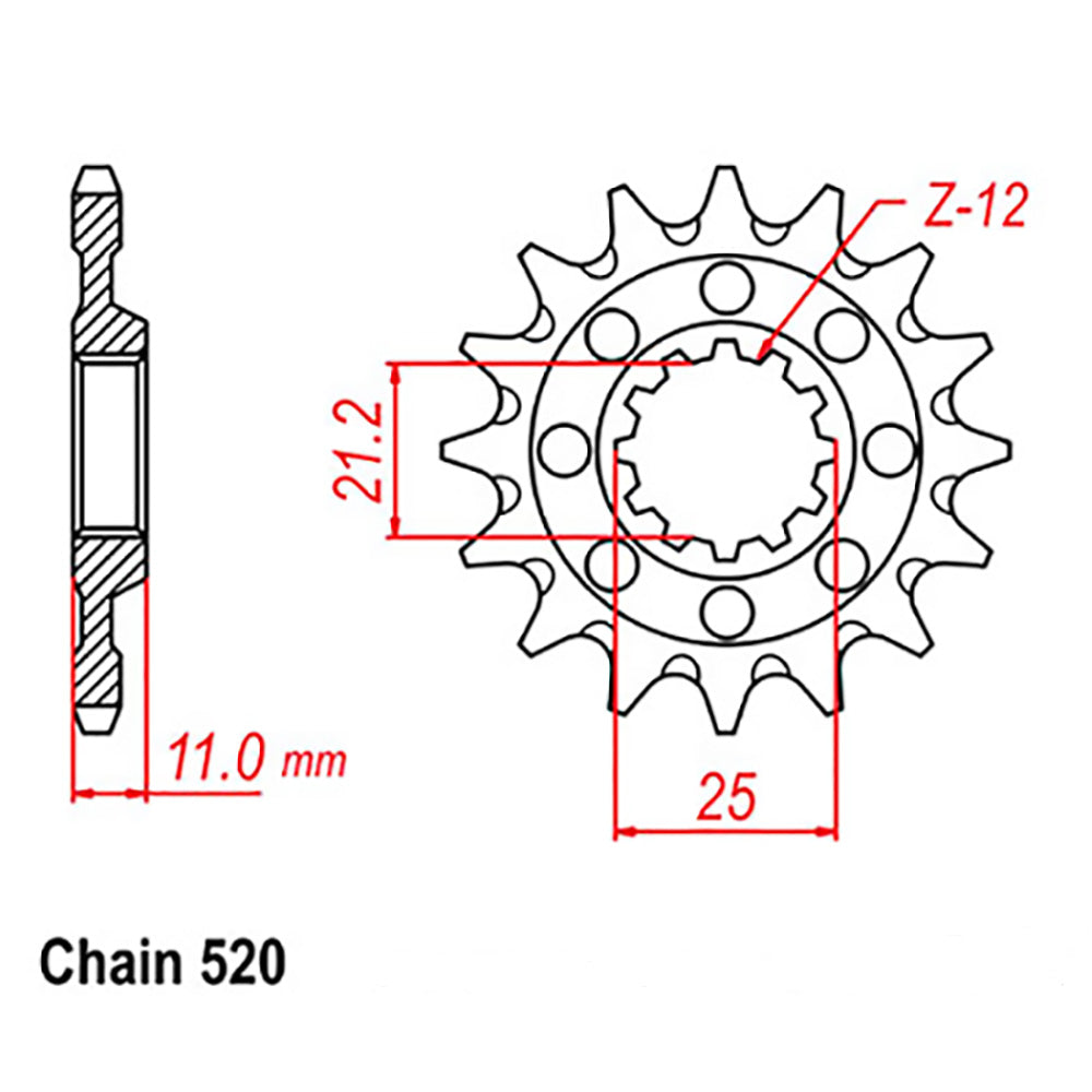 Front Sprocket HUSQVARNA 520