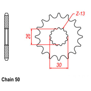 Front Sprocket With Rubber Cush 19T 530P