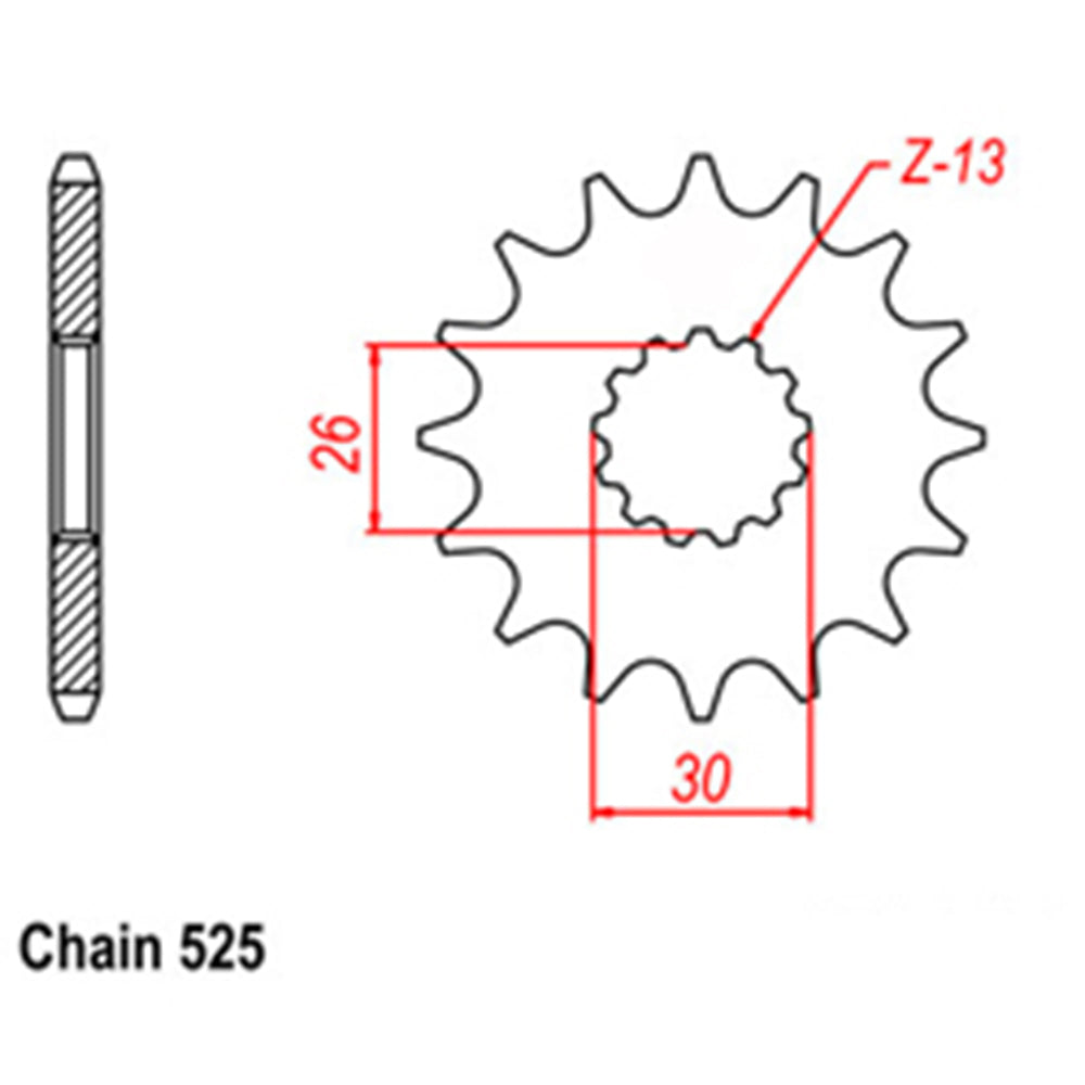 Front Sprocket With Rubber Cush 18T 525P