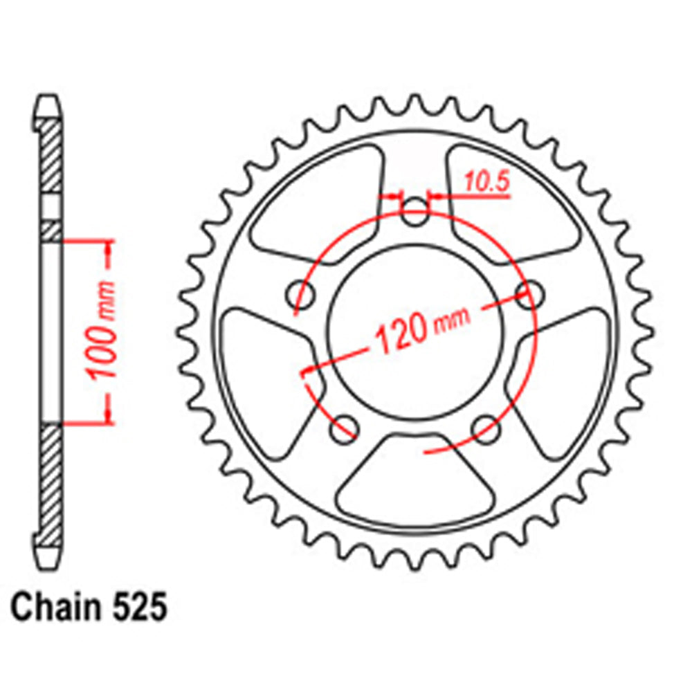 Rear Sprocket APRILIA 525