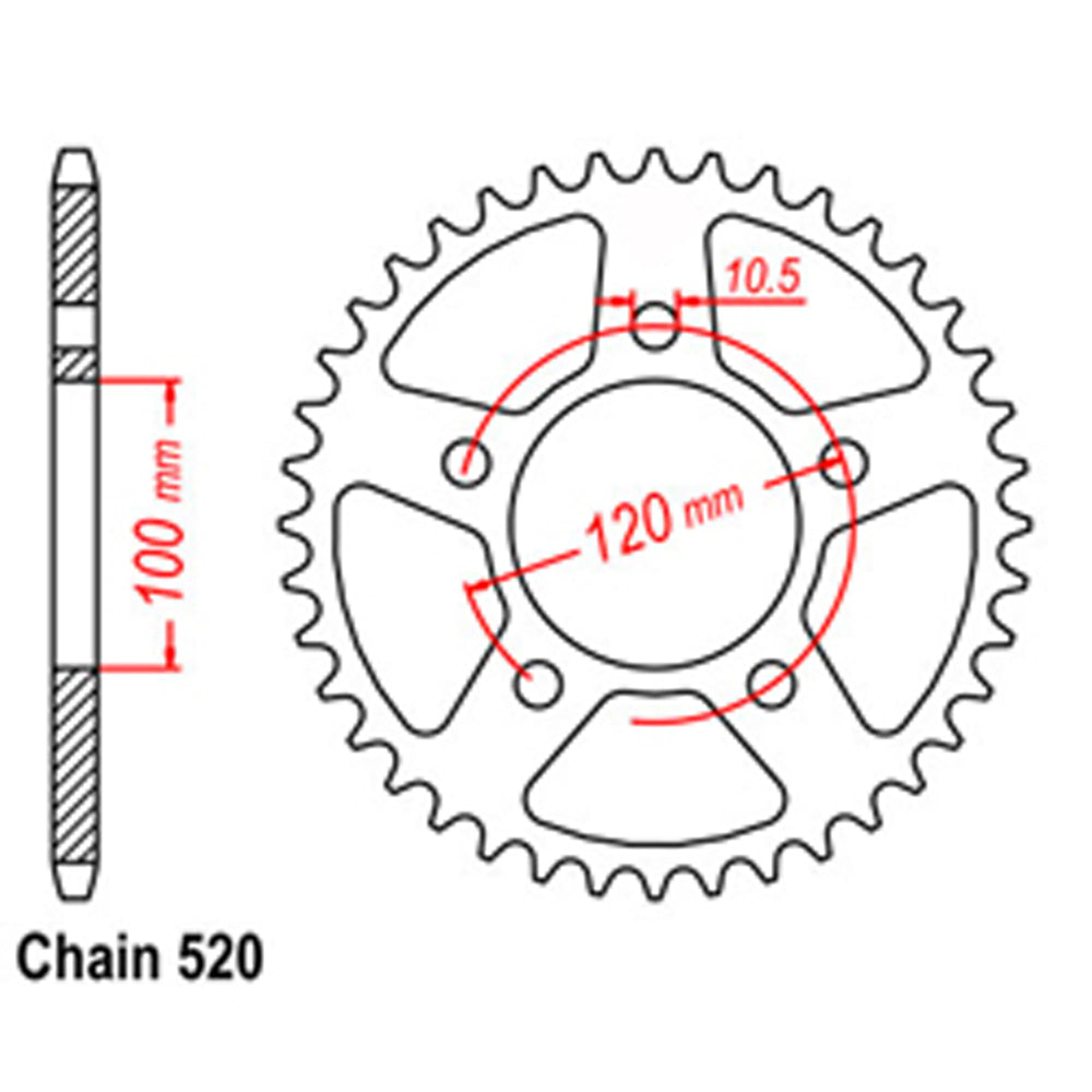 Rear Sprocket APRILIA 520*