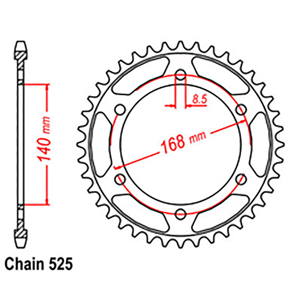 Rear Sprocket BMW 525*