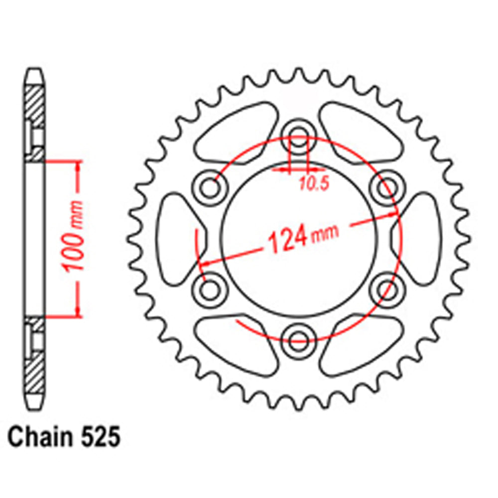 Rear Sprocket DUCATI 525