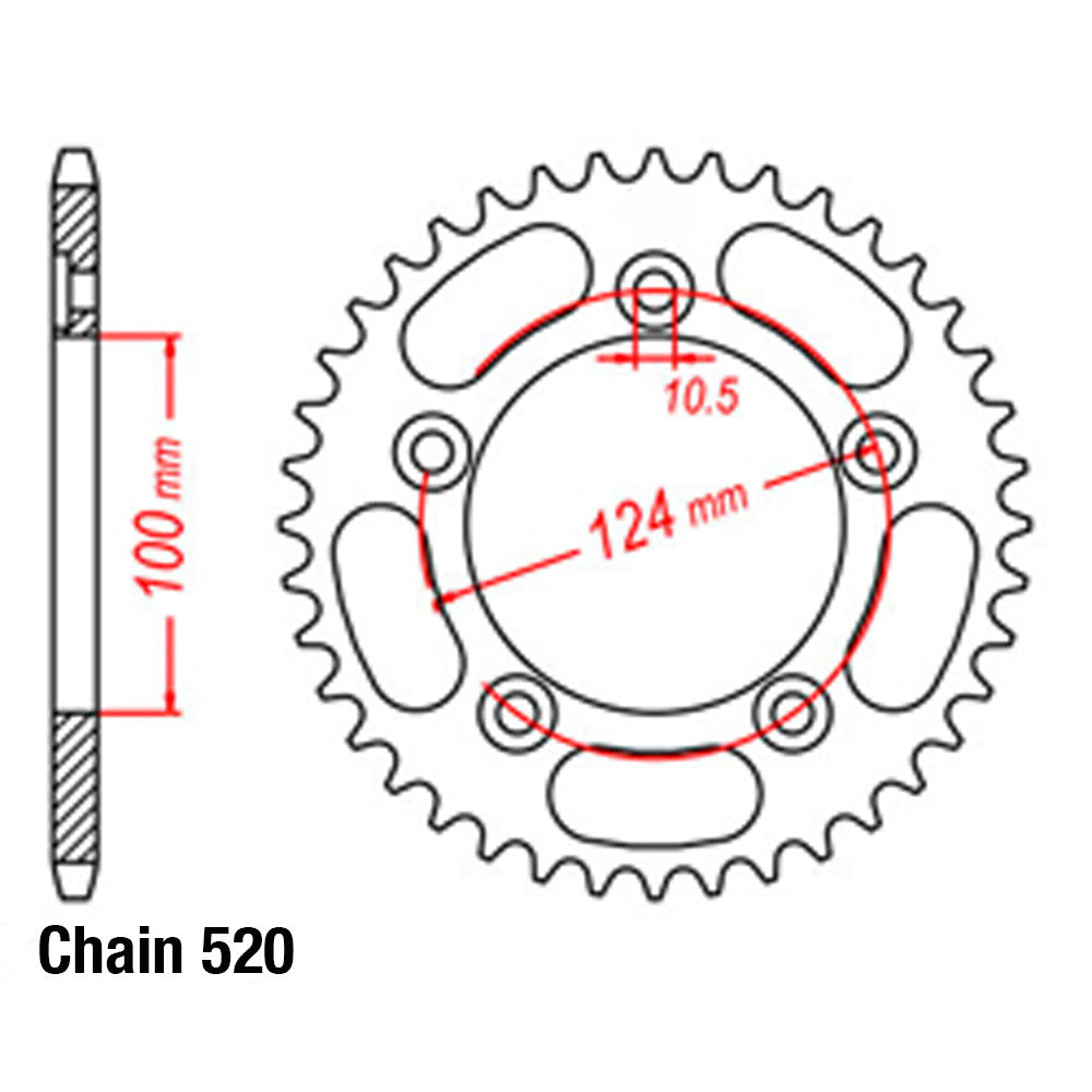 Rear Sprocket DUCATI 520