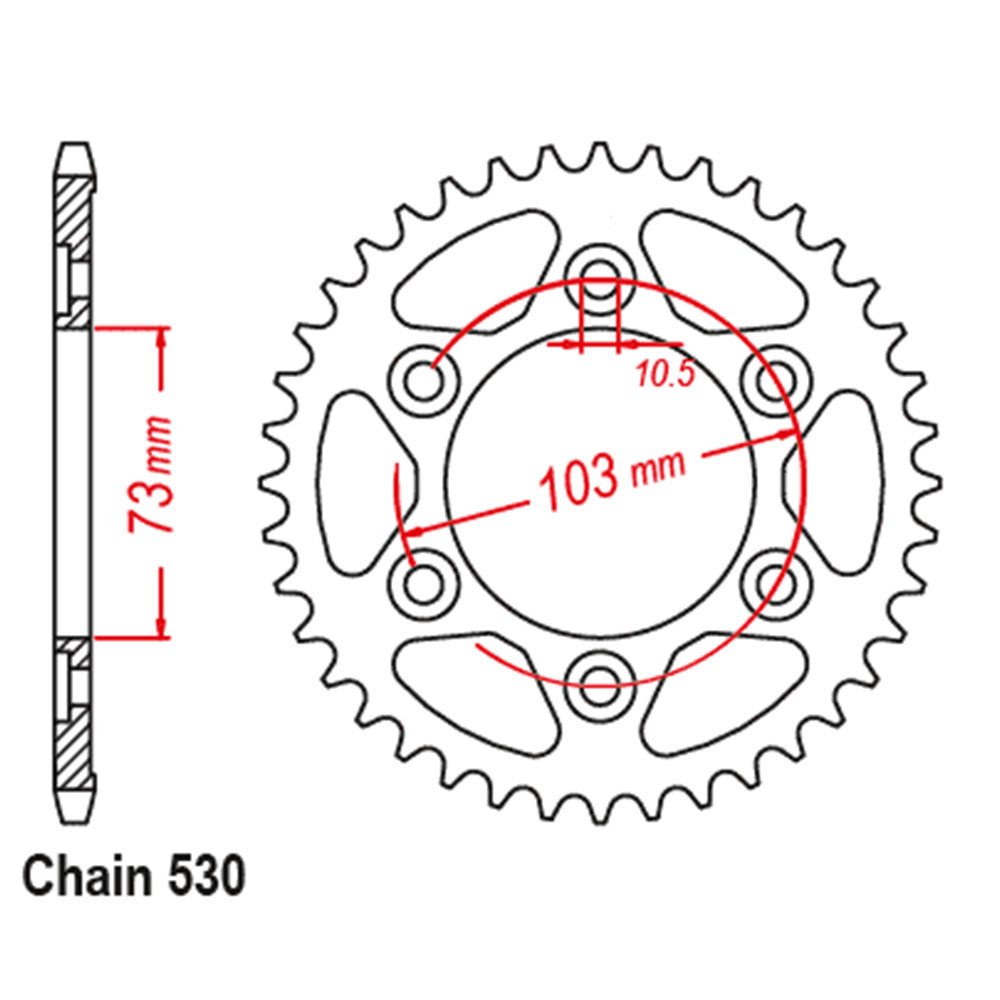 Rear Sprocket DUCATI 530